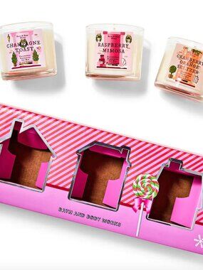 Bath & Body Works Cheers to Pink Set Candle Sampler Set (Limited Edition)
